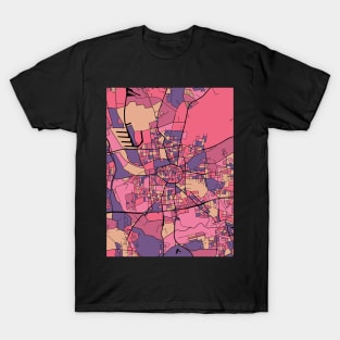 Dortmund Map Pattern in Purple & Pink T-Shirt